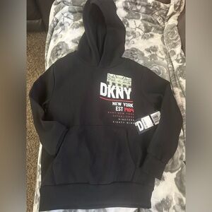 DKNY Black Hoodie with Graphic Detail